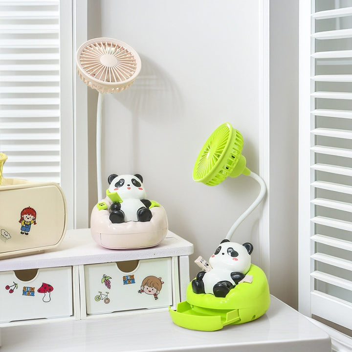 Dame Portable Mini Vifte i Søtt Panda Design Skanto