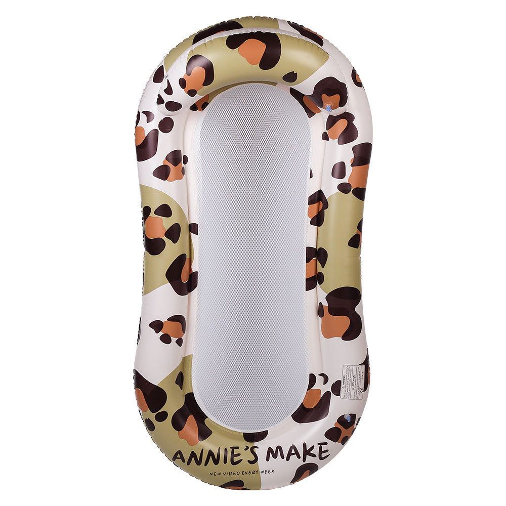 Unisex oppustbar leopard svømmering med integrert drikkholder Skanto