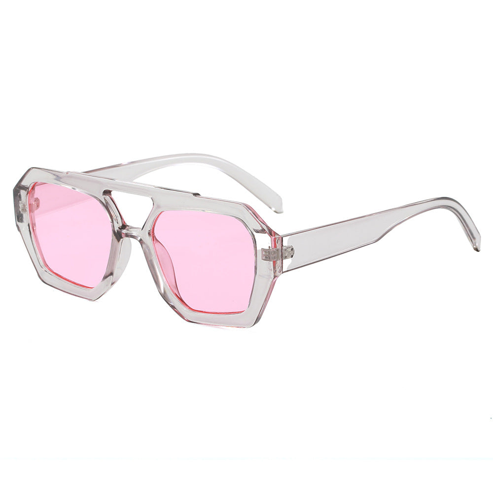 Dame geometrisk solbrille i ekstravagant design Skanto
