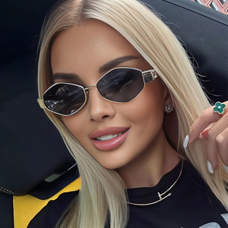 Dame geometrisk solbrille Skanto