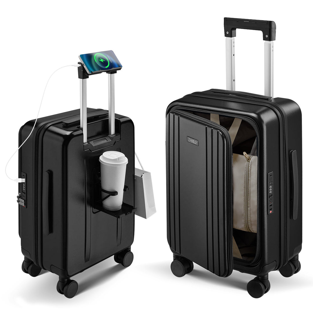 Unisex Smart Hard Shell Trolley Koffert Skanto