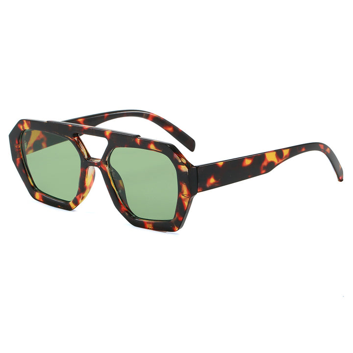 Dame geometrisk solbrille i ekstravagant design Skanto