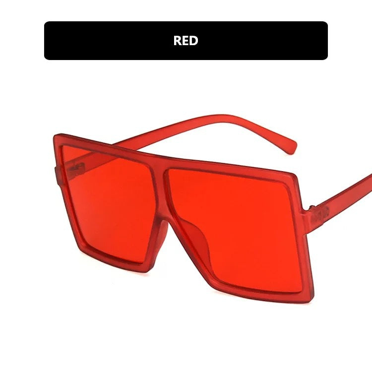 Damer moderne oversized solbrille med transparent ramme og stilige linser Skanto