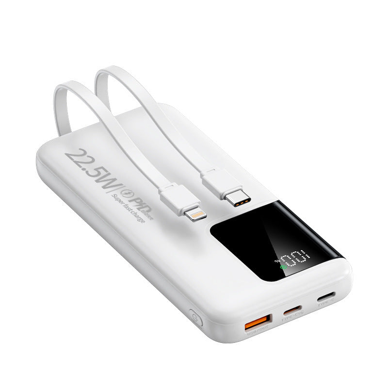 Powerbank med duale hurtigladeporter og digital kapasitetsindikator Skanto