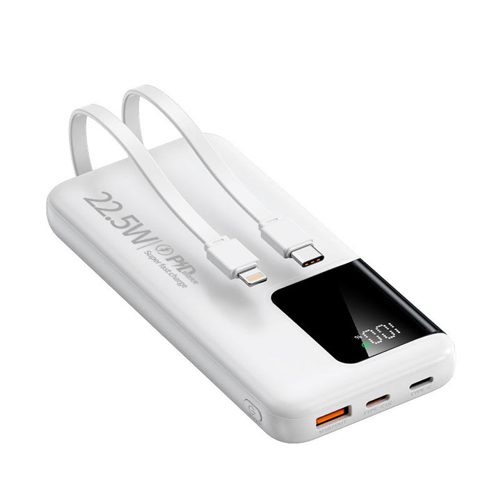 Powerbank med duale hurtigladeporter og digital kapasitetsindikator Skanto