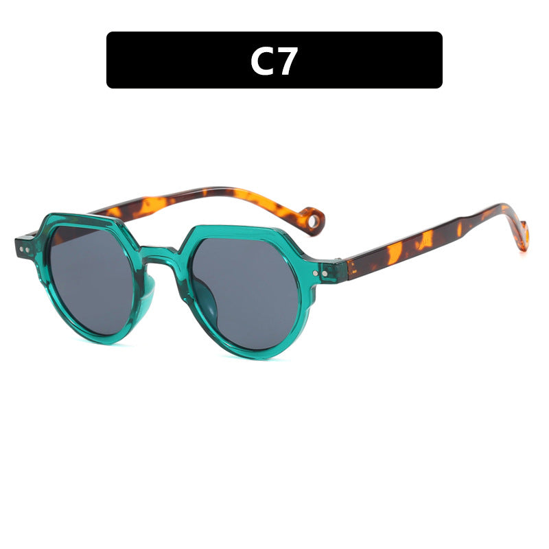 Dame geometrisk solbrille med beskyttende UV-filter og robust ramme Skanto