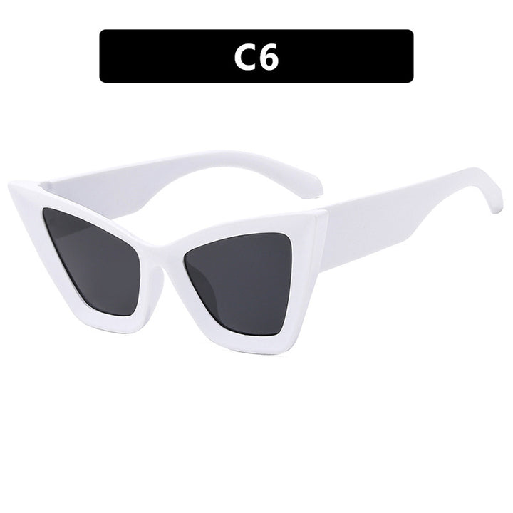 Dame trendy Cat-Eye solbriller med robust design og UV-beskyttelse Skanto