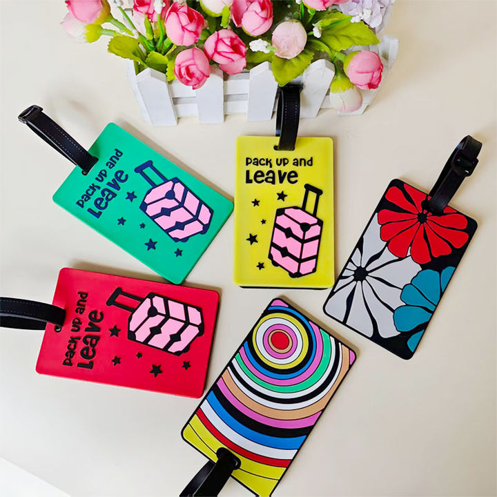 Unisex bagasjelapp i kreativ regnbue-design Skanto