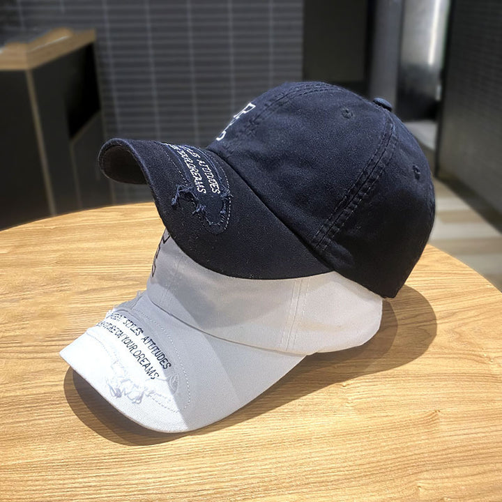 Kvinne's Slitt Uformell Denim Caps Skanto