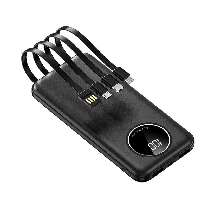 Multifunksjonell Powerbank med integrerte kabler Skanto