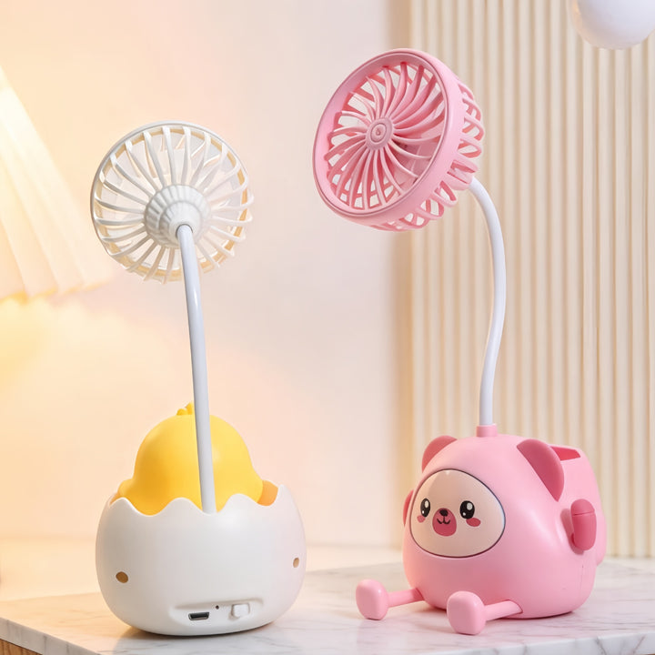 Dame Bordlampe med integrert vifte og leketøydesign Skanto