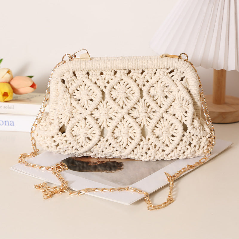 Håndknyttede crossbody-veske i Boho-stil Skanto