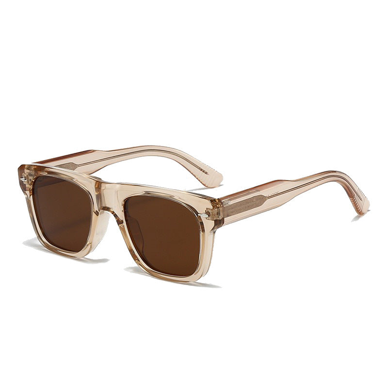 Dame Motefull solbrille i moderne kvadratisk design Skanto