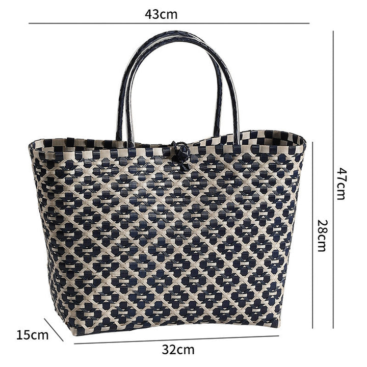 Stilig Vevd Strand Tote Skanto