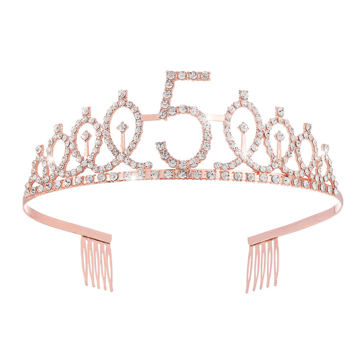 Damer krystall dekorert tiara med elegant design Skanto