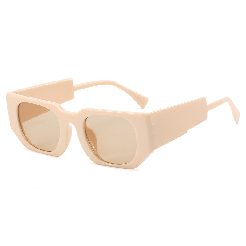Dame geometrisk oversized solbrille med bredt design Skanto