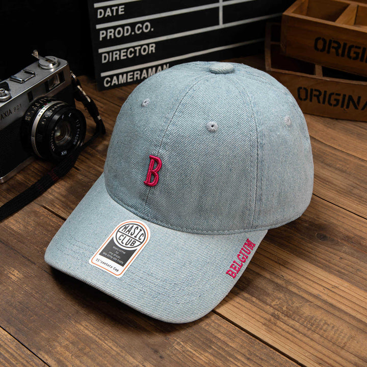 Herre Denim Brodert Baseball Caps Skanto