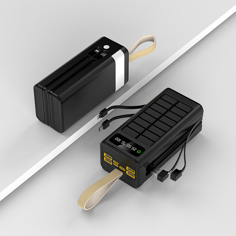Solar-Powerbank med integrerte ladeporter og digital skjerm Skanto