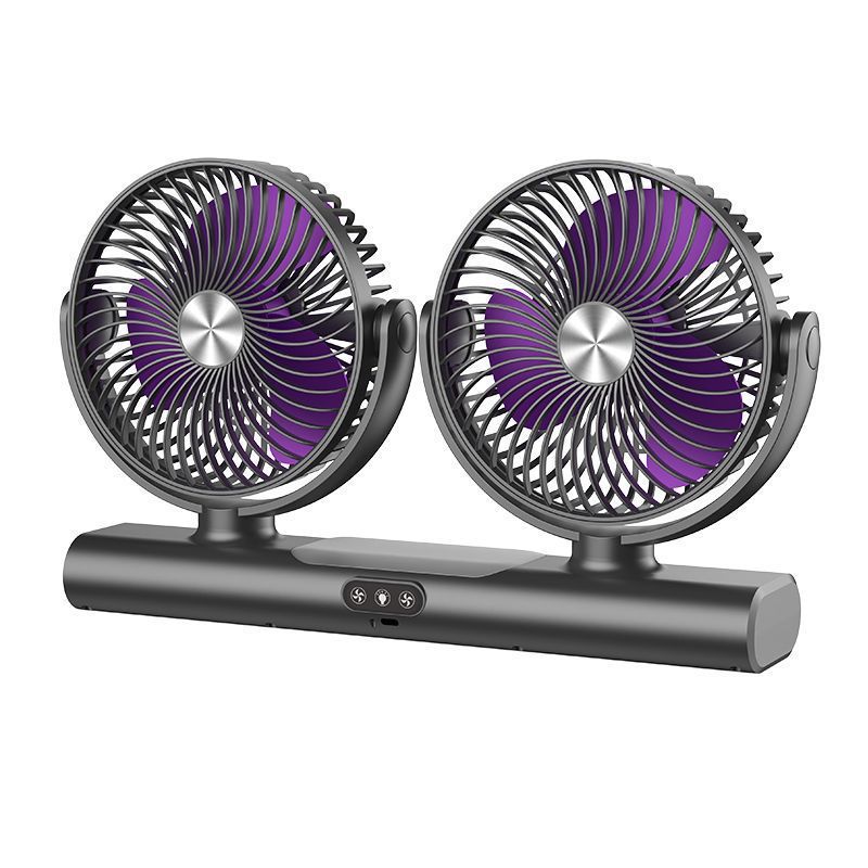 Dual-Head Oppladbar Skrivebordsvifte Skanto