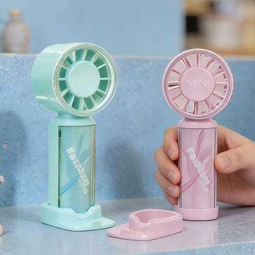 Dame Bærbar Mini-vifte med digitalt hastighetsdisplay Skanto