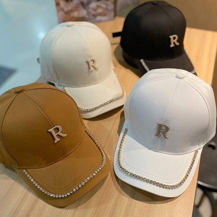 Kvinnelige Spiked Rhinestone Baseball Cap Skanto