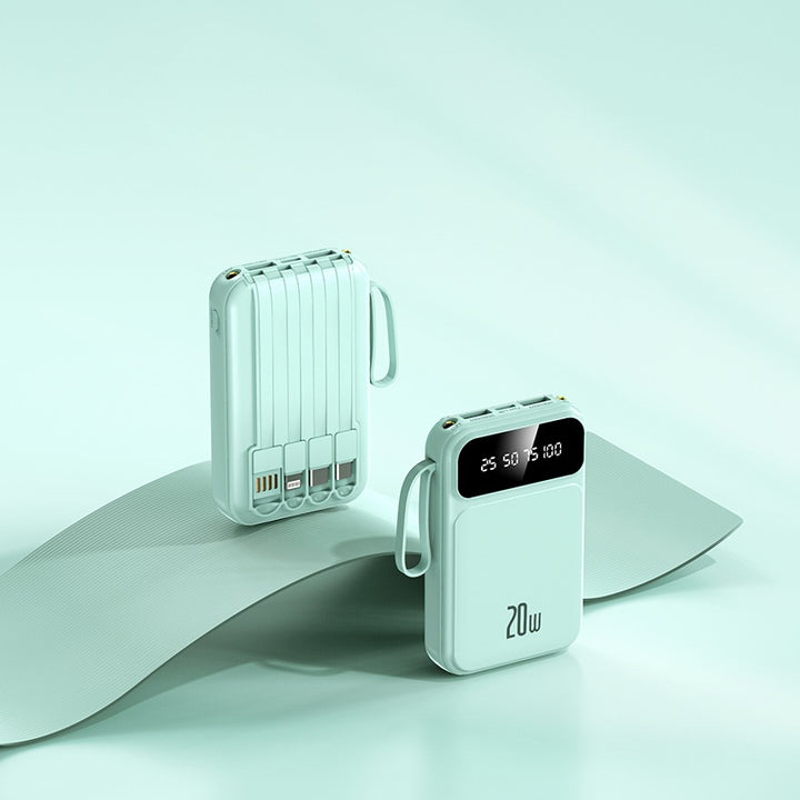 Bærbar powerbank med integrert hurtigladefunksjon og LCD-skjerm Skanto
