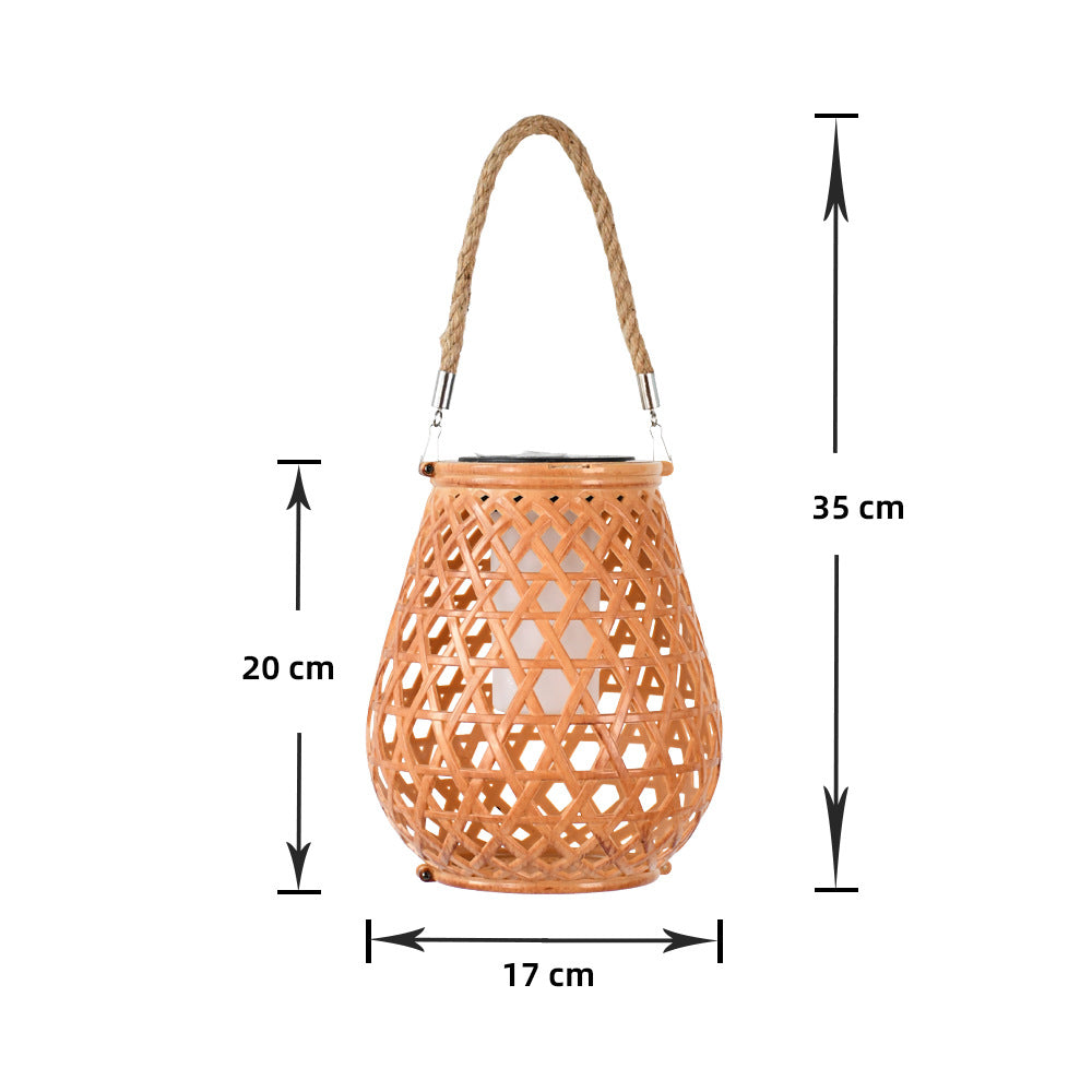 Dekorativ vevd lantern med tauhåndtak Skanto