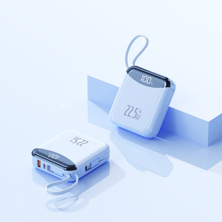 Kompakt hurtiglading powerbank med LED-skjerm Skanto
