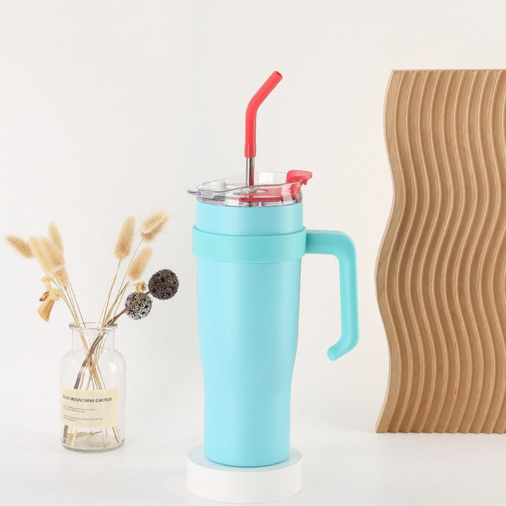 Dame isolasjonsbecher med sugerør og ergonomisk grep Skanto