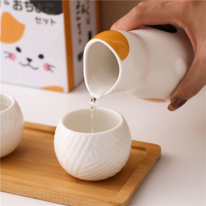 Japanske keramiske kattensake sett | Skanto