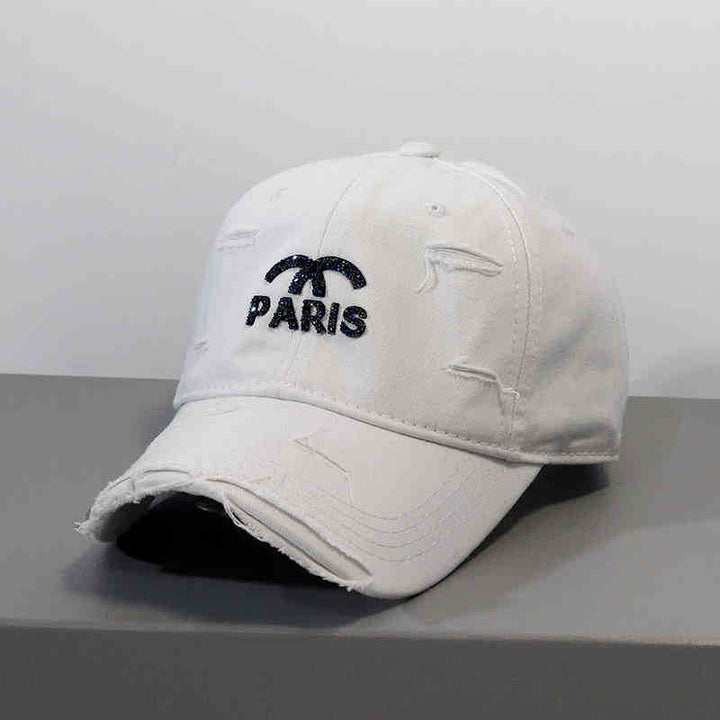 Kvinne Distressed Graphic Justerbar Baseball Cap Skanto