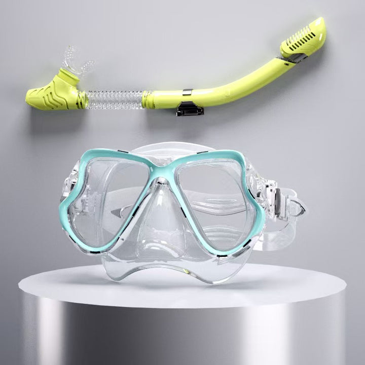Tauchmaske med ergonomisk design og et fleksibelt snorkel Skanto