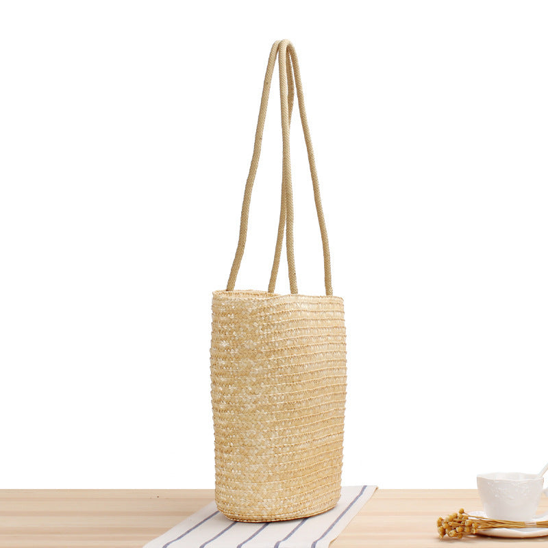 Handmade Straw Bag with Long Handles Skanto