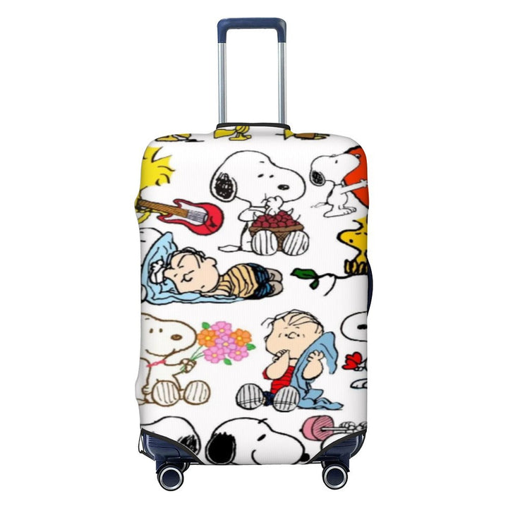 Unisex nan elastisk koffertrekk med Snoopy tegneseriemotiv, strekkbart beskyttende trekk for trolley med fire hjul Skanto