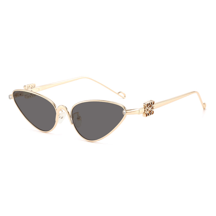 Dame Cat-Eye solbriller med elegante detaljer og UV-beskyttelse Skanto