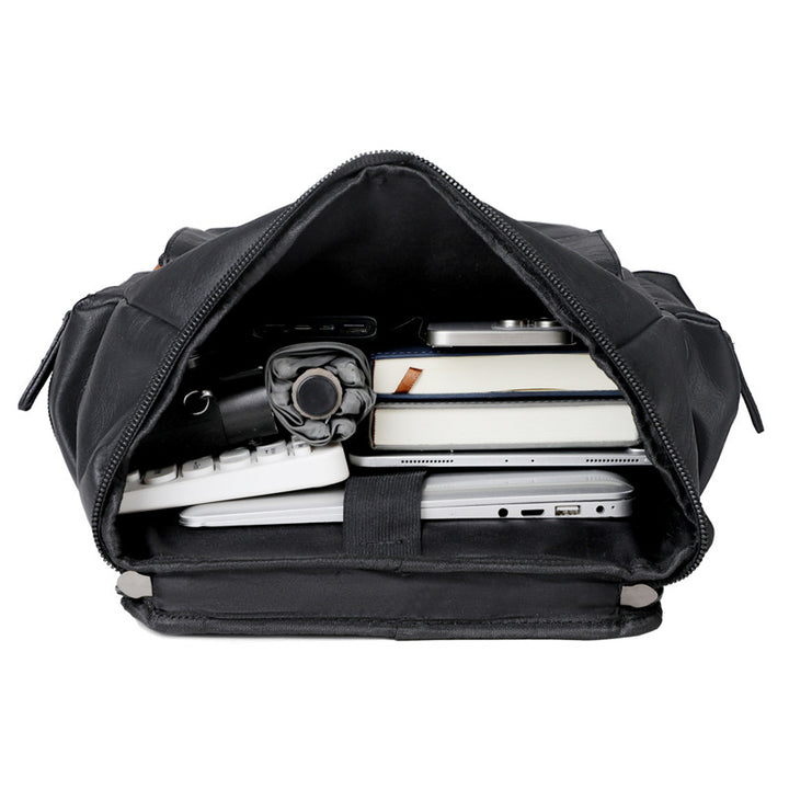 Elegant Backpack in Durable Faux Leather Skanto