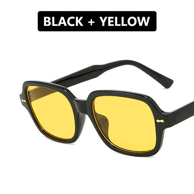 Dame kvadratisk solbrille med stilig og robust ramme Skanto