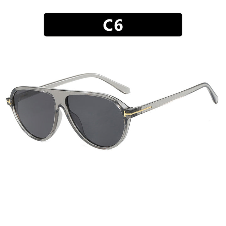 Dame trendy oversized solbriller med elegant metallramme og UV-beskyttelse Skanto