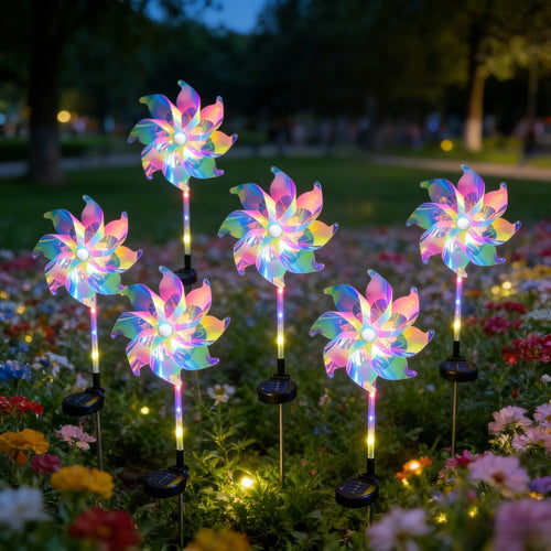 LED Solcelled Spinnende Propellervinduersti Stake Lys Skanto