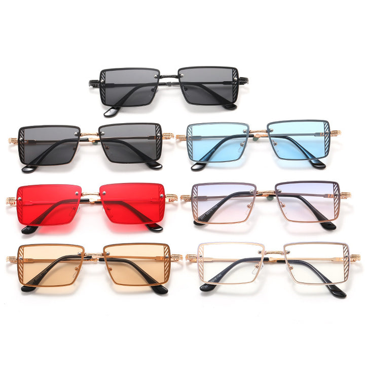 Dame Elegant kvadratisk solbrille med raffinerte rammedetaljer Skanto