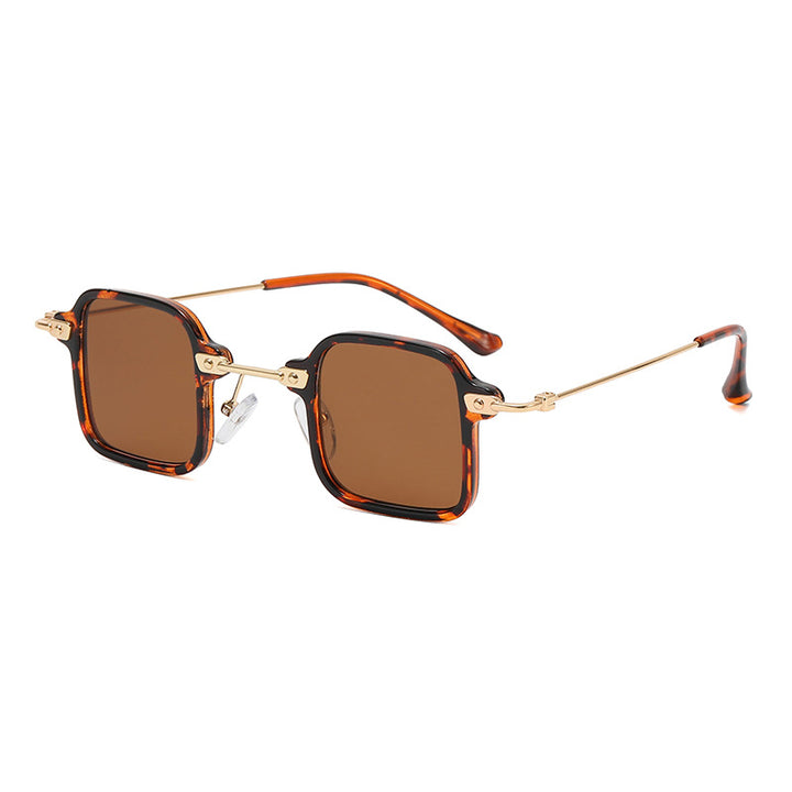 Dame kvadratisk motesolbrille med stilig metallramme Skanto