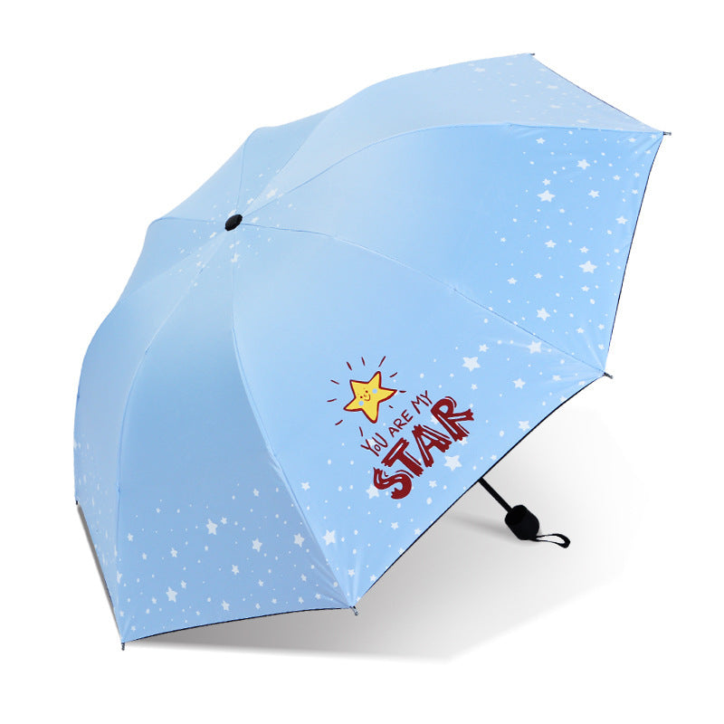 Kvinne Falt Umbrella med Dyremønster Skanto