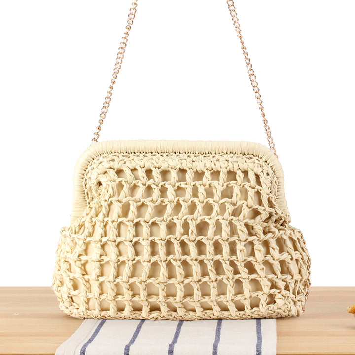Designer shoulder bag with elegant fold pattern Skanto