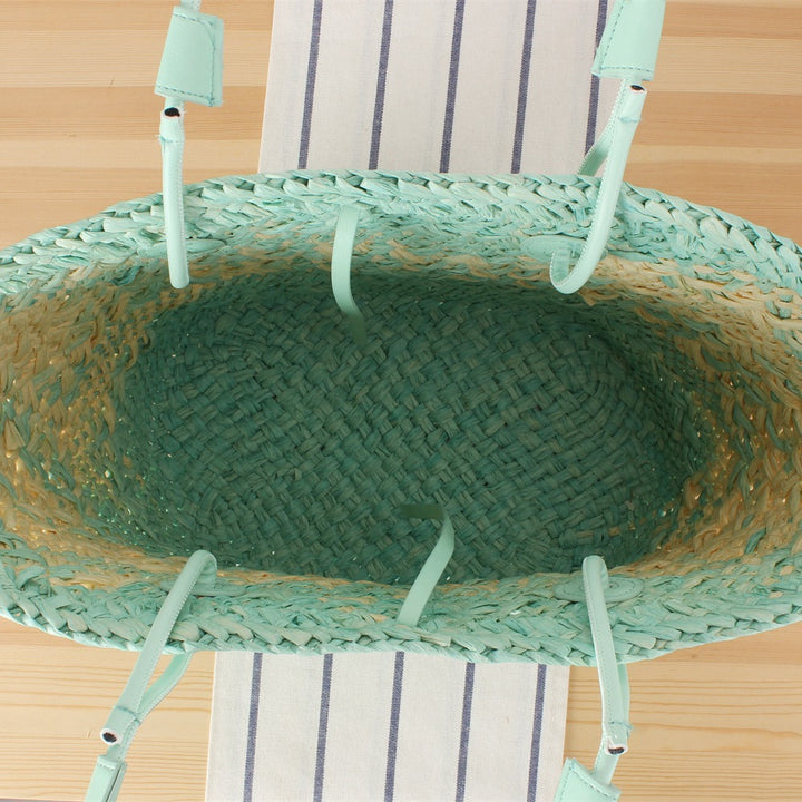 Strandveske med Fargerik Flettet Design Skanto