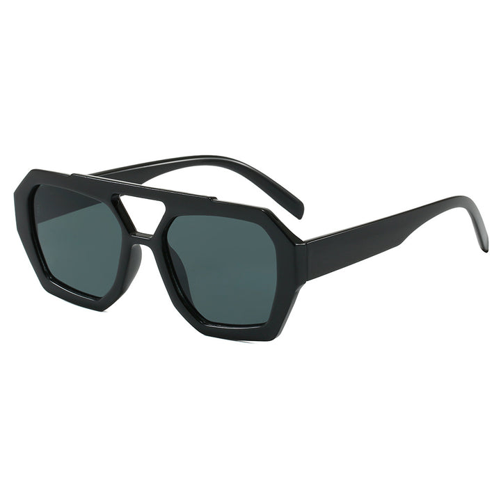 Dame geometrisk solbrille i ekstravagant design Skanto