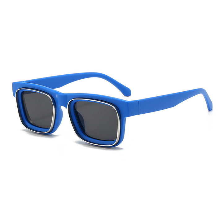 Dame moteriktig firkantet solbrille med kontrasterende ramme Skanto