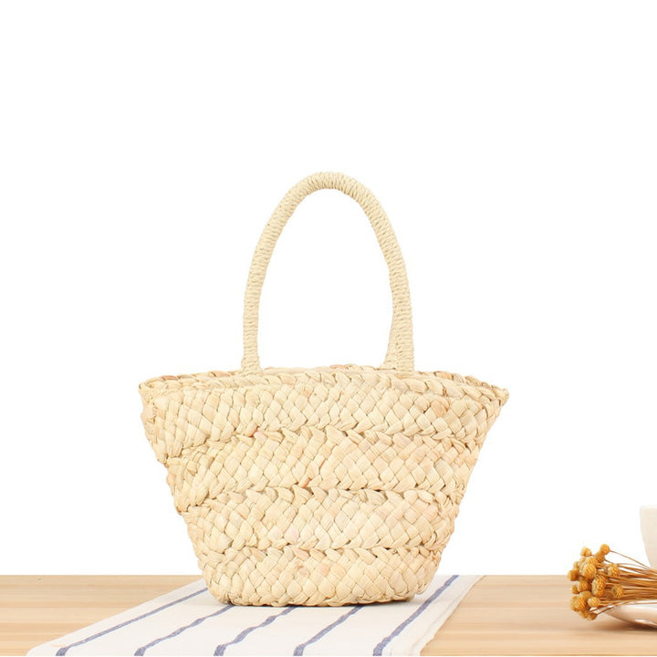 Flettet bast shoppingbag med unikt design Skanto