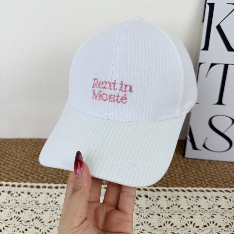 Kvinne Stripet Brodert Baseball Caps Skanto