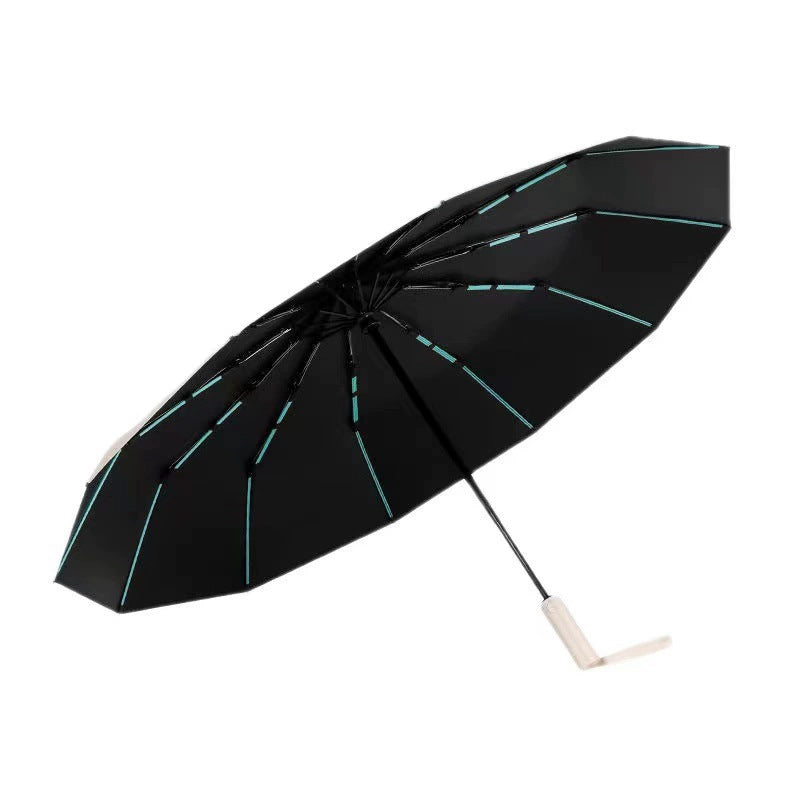 Kvinne Falt Umbrella med Innovativ Vindbeskyttelsesmekanisme Skanto