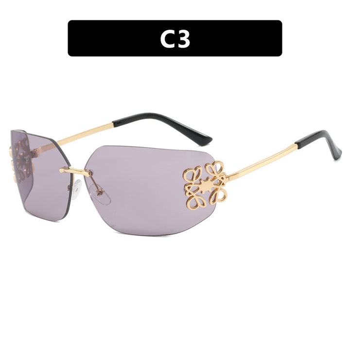Damer ekstravagant utformet solbrille med elegante dekorasjoner Skanto